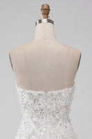 Laden Sie das Bild in den Galerie-Viewer, Ivory Sweetheart Short Bodycon Homecoming-Kleid mit Pailletten