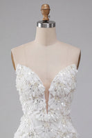 Laden Sie das Bild in den Galerie-Viewer, Ivory Sweetheart Short Bodycon Homecoming-Kleid mit Pailletten