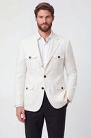 Laden Sie das Bild in den Galerie-Viewer, Einreihige Herrenblazerjacke mit Notch-Revers