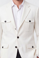 Laden Sie das Bild in den Galerie-Viewer, Einreihige Herrenblazerjacke mit Notch-Revers