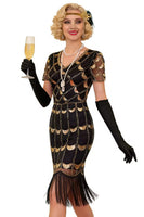 Laden Sie das Bild in den Galerie-Viewer, Grünes Doldenes V-Ausschnitt mit kurzen durchsichtigen Ärmeln Pailletten Bodycon 1920er Jahre Kleid mit Fransen