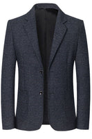 Laden Sie das Bild in den Galerie-Viewer, Navy Notch Revers einreihige Herren-Prom-Blazerjacke