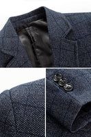 Laden Sie das Bild in den Galerie-Viewer, Navy Notch Revers einreihige Herren-Prom-Blazerjacke