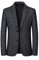 Laden Sie das Bild in den Galerie-Viewer, Navy Notch Revers einreihige Herren-Prom-Blazerjacke