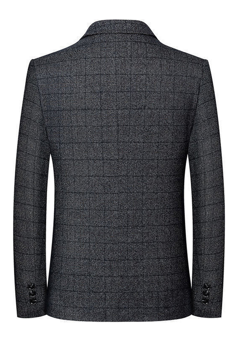 Laden Sie das Bild in den Galerie-Viewer, Navy Notch Revers einreihige Herren-Prom-Blazerjacke
