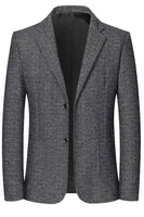 Laden Sie das Bild in den Galerie-Viewer, Navy Notch Revers einreihige Herren-Prom-Blazerjacke