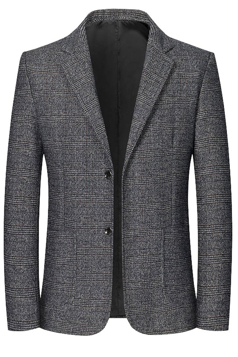 Laden Sie das Bild in den Galerie-Viewer, Navy Notch Revers einreihige Herren-Prom-Blazerjacke