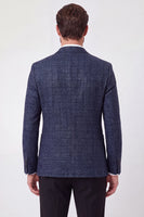 Laden Sie das Bild in den Galerie-Viewer, Navy Notch Revers einreihige Herren-Prom-Blazerjacke