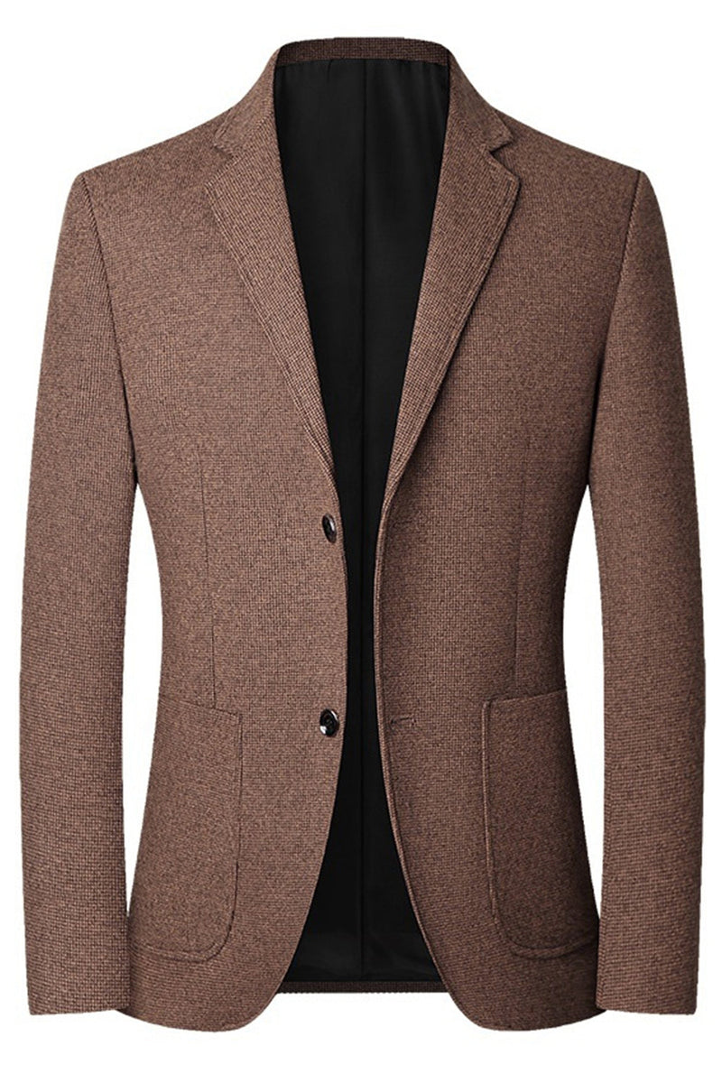 Laden Sie das Bild in den Galerie-Viewer, Einreihiger Herrenprom-Blazer mit Notch-Revers