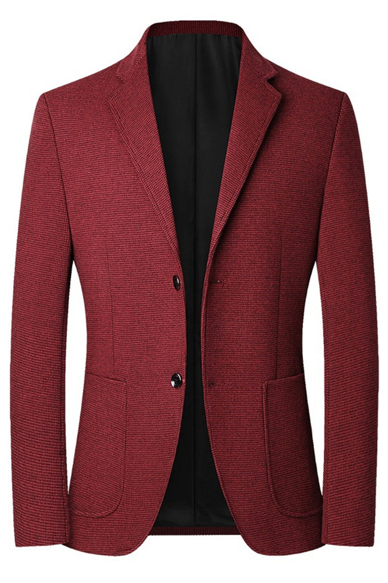 Laden Sie das Bild in den Galerie-Viewer, Einreihiger Herrenprom-Blazer mit Notch-Revers