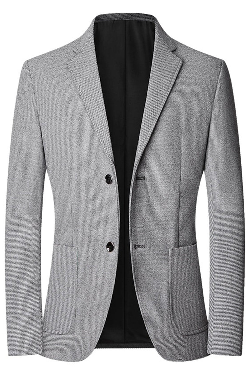 Laden Sie das Bild in den Galerie-Viewer, Einreihiger Herrenprom-Blazer mit Notch-Revers