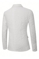 Laden Sie das Bild in den Galerie-Viewer, Weiße Reversjacke mit einem Knöpf für Herrenabschlussballanzüge