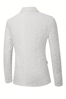 Weiße Reversjacke mit einem Knöpf für Herrenabschlussballanzüge