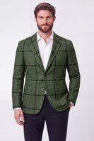 Laden Sie das Bild in den Galerie-Viewer, Braune Revers einreihige Herrenblazerjacke