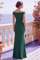 Laden Sie das Bild in den Galerie-Viewer, Champagner Pailletten Meerjungfrauen Langes Festkleid mit Schlitz