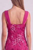Laden Sie das Bild in den Galerie-Viewer, Himmelblaues Perlen Gerafftes Geblümtes Bodycon Kurzes Abendkleid mit Pailletten