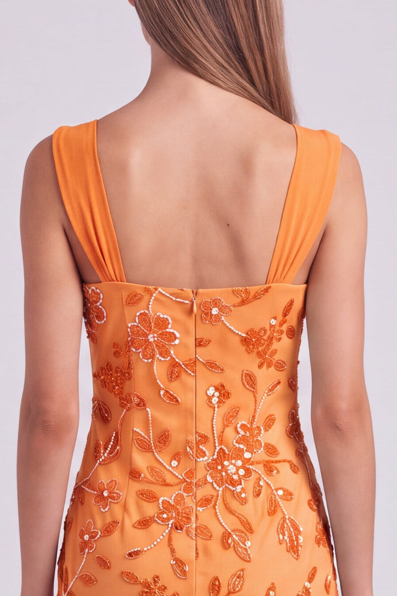 Laden Sie das Bild in den Galerie-Viewer, Himmelblaues Perlen Gerafftes Geblümtes Bodycon Kurzes Abendkleid mit Pailletten