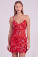 Laden Sie das Bild in den Galerie-Viewer, Rosa Florales Bodycon Pailletten Kurzes Abendkleid mit Schnürung hinten