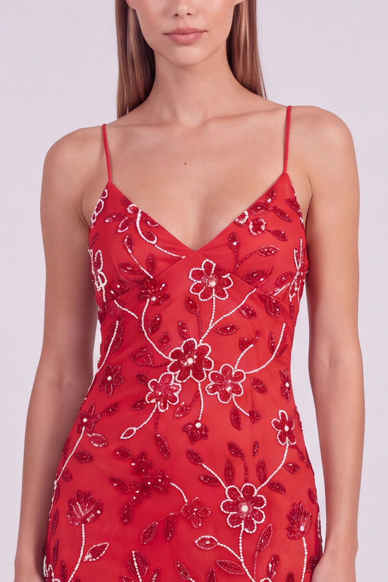 Laden Sie das Bild in den Galerie-Viewer, Rosa Florales Bodycon Pailletten Kurzes Abendkleid mit Schnürung hinten