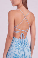 Laden Sie das Bild in den Galerie-Viewer, Rosa Florales Bodycon Pailletten Kurzes Abendkleid mit Schnürung hinten