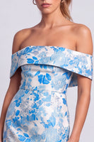 Laden Sie das Bild in den Galerie-Viewer, Grünes Trägerloses Floral Bedrucktes Bodycon Kurzes Abendkleid