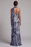 Laden Sie das Bild in den Galerie-Viewer, Marineblaues Pailletten Meerjungfrauen Langes Mutter der Braut Kleid mit Perlenbestickten