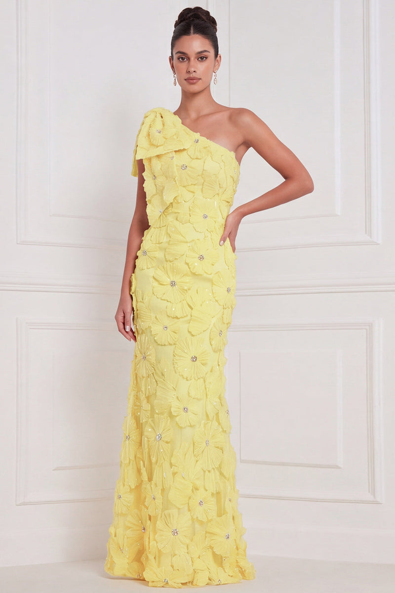Laden Sie das Bild in den Galerie-Viewer, Hellblaues Meerjungfrauenkleid mit einer Umlauf und langer Brautjungfern