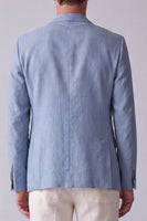Laden Sie das Bild in den Galerie-Viewer, Staubiger blauer Notch-Revers Herrenblazer mit Taschen