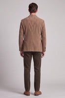 Laden Sie das Bild in den Galerie-Viewer, Khaki Notch Notch Revers einreihiger Herrenblazer mit 2 Knöpfen und Taschen