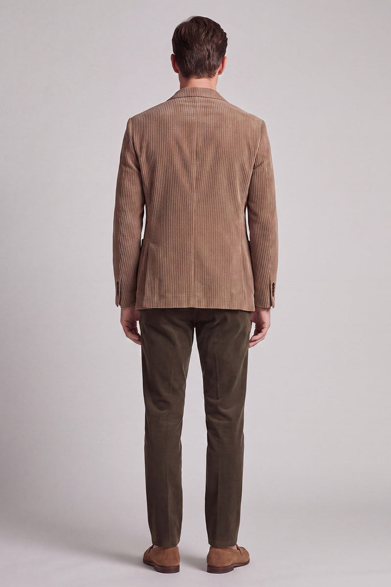 Laden Sie das Bild in den Galerie-Viewer, Khaki Notch Notch Revers einreihiger Herrenblazer mit 2 Knöpfen und Taschen