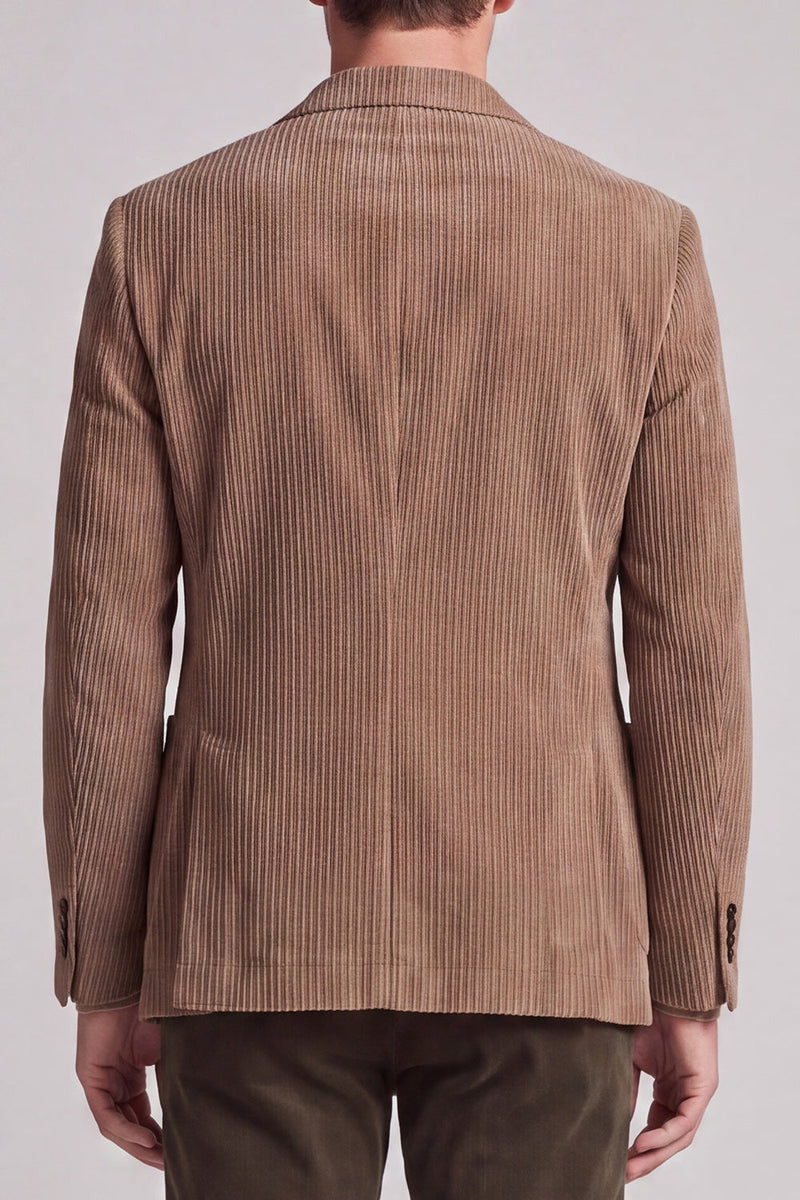 Laden Sie das Bild in den Galerie-Viewer, Khaki Notch Notch Revers einreihiger Herrenblazer mit 2 Knöpfen und Taschen