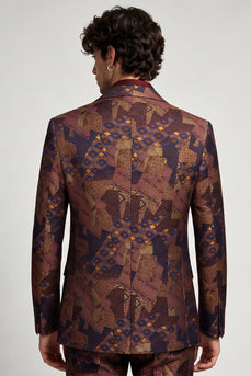 Einreihiger Revers-Bronzer Herren-Abschlussblazer
