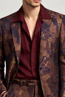 Laden Sie das Bild in den Galerie-Viewer, Einreihiger Revers-Bronzer Herren-Abschlussblazer