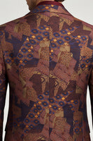 Laden Sie das Bild in den Galerie-Viewer, Einreihiger Revers-Bronzer Herren-Abschlussblazer