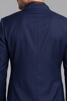 Laden Sie das Bild in den Galerie-Viewer, Claret einreihiger Herren-Abschlussball-Blazer mit Stehkragen