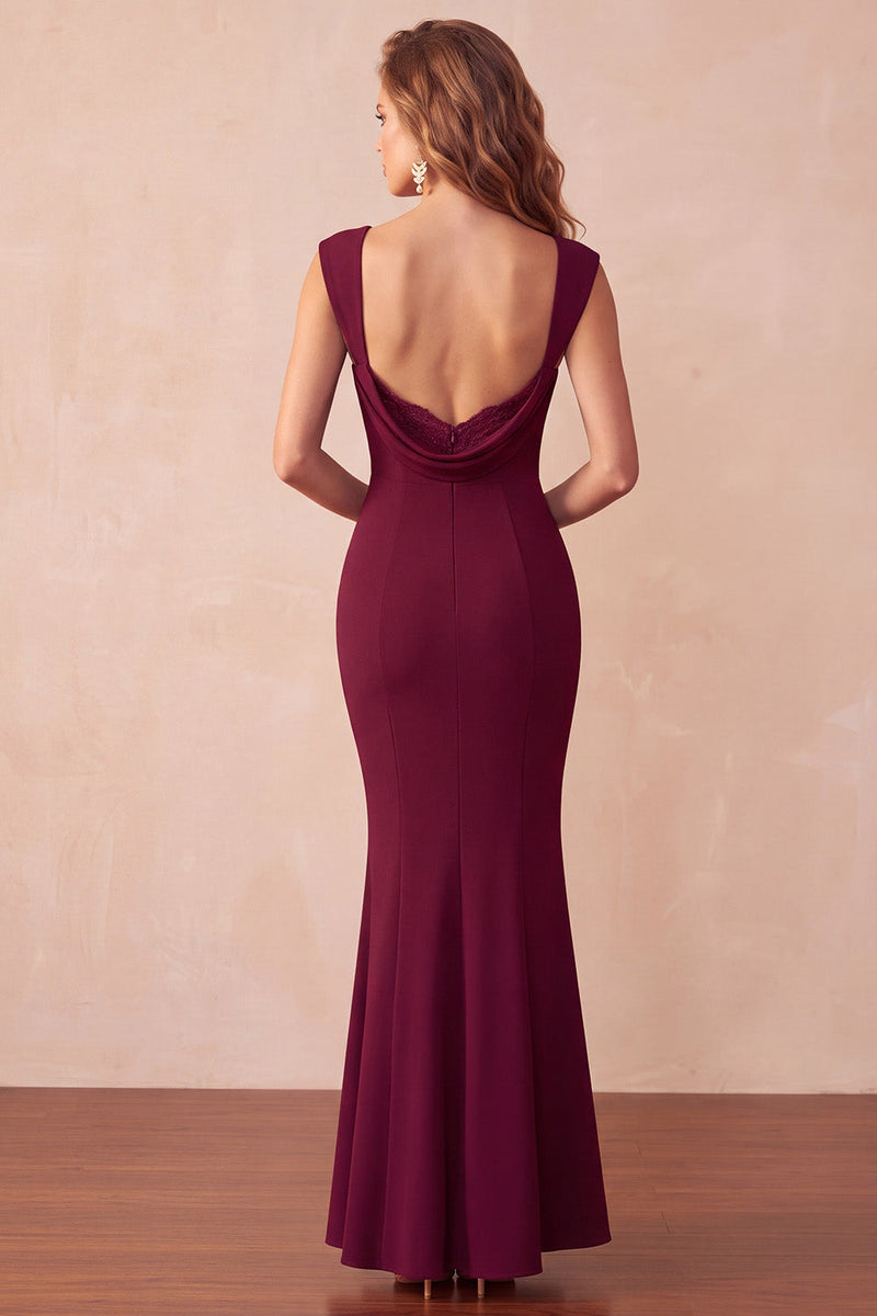 Laden Sie das Bild in den Galerie-Viewer, Schwarzes Meerjungfrau Sweetheart Langes Hochzeitsgastkleid