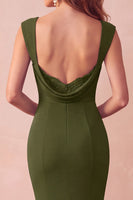 Laden Sie das Bild in den Galerie-Viewer, Schwarzes Meerjungfrau Sweetheart Langes Hochzeitsgastkleid