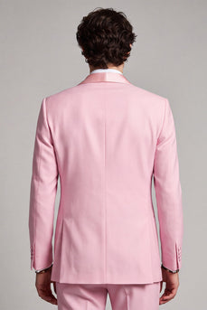 Doppelreihiger Rosa Schal-Revers Herren Abschlussball-Blazer