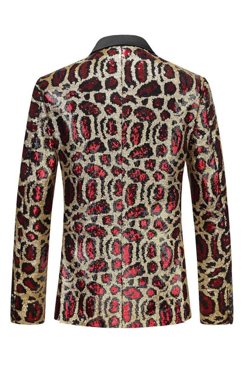 Laden Sie das Bild in den Galerie-Viewer, Burgundergrüner Einknopf Notch-Revers Herren Ball Blazer