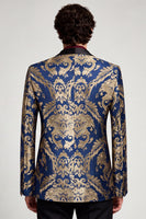 Laden Sie das Bild in den Galerie-Viewer, Marineblauer Einknopf Schal Revers Herren Ball Blazer