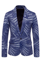 Laden Sie das Bild in den Galerie-Viewer, Graublauer Blazer mit einem Knopf für Herrenabschlussball
