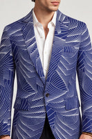 Laden Sie das Bild in den Galerie-Viewer, Graublauer Blazer mit einem Knopf für Herrenabschlussball