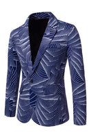 Laden Sie das Bild in den Galerie-Viewer, Graublauer Blazer mit einem Knopf für Herrenabschlussball