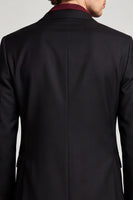 Laden Sie das Bild in den Galerie-Viewer, Schwarzer Einknopfgestickter Herren Ball Blazer mit einem Knopf