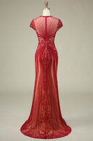 Laden Sie das Bild in den Galerie-Viewer, Mermaid Schwarz Abendkleid mit Strasssteinen