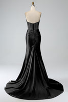 Laden Sie das Bild in den Galerie-Viewer, Meerjungfrau-Linie Geradem Ausschnitt Trägerloses Ballkleid Königsblaues