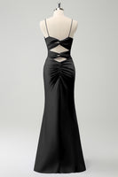 Laden Sie das Bild in den Galerie-Viewer, Lila Meerjungfrau Spaghettiträger Brautjungfernkleid