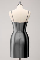 Laden Sie das Bild in den Galerie-Viewer, Glitzernde rosa Spaghettiträger Enges Abiballkleid mit Perlenstickerei