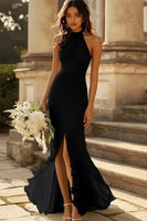 Laden Sie das Bild in den Galerie-Viewer, Halfter Dusty Sage Meerjungfrau Rüschen Chiffon Brautjungfernkleid