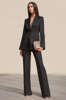 Laden Sie das Bild in den Galerie-Viewer, Dusty Rose 2-teilige Business Anzüge mit gekerbtem Revers